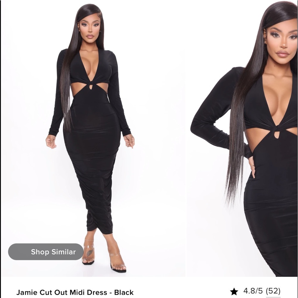 Open long sleeve dress